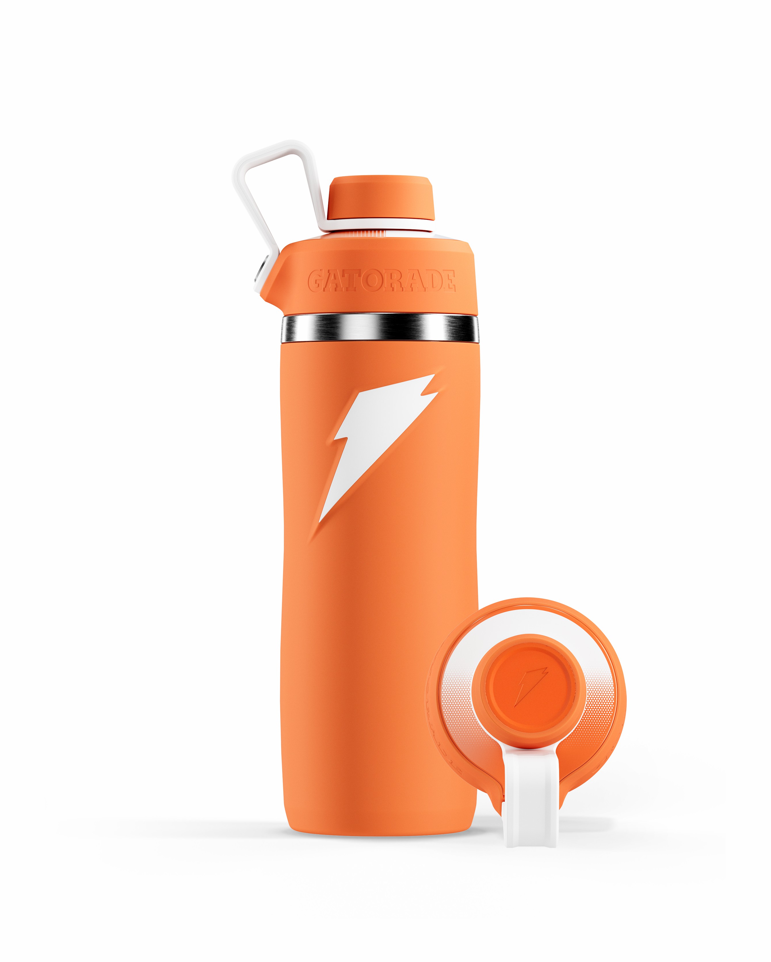 Orange Gatorade Overtime Stainless Steel Water Bottle (Screw Cap) Bundle 22oz Bottles | 7138JQNWD